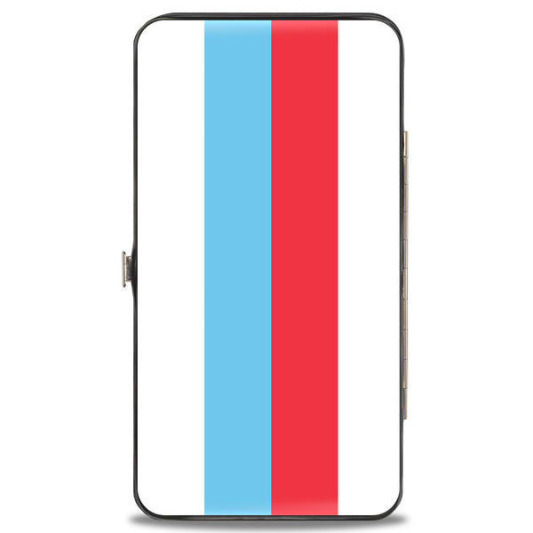 Buckle-Down Hinged Wallet - Mocking SpongeBob Pose Stripe White Blue Red White