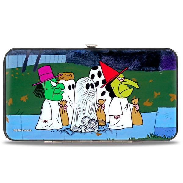 Buckle-Down Hinged Wallet - Peanuts Gang Halloween Trick Or Treat Group Pose