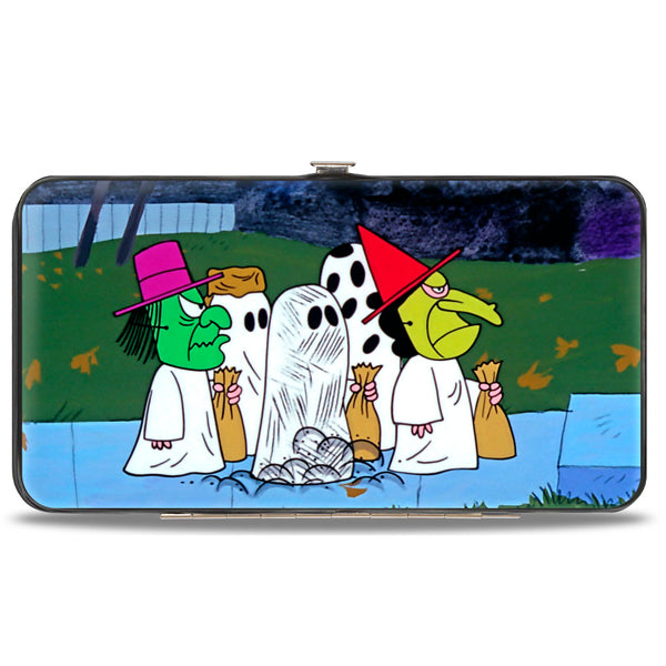 Buckle-Down Hinged Wallet - Peanuts Gang Halloween Trick or Treat Group Pose