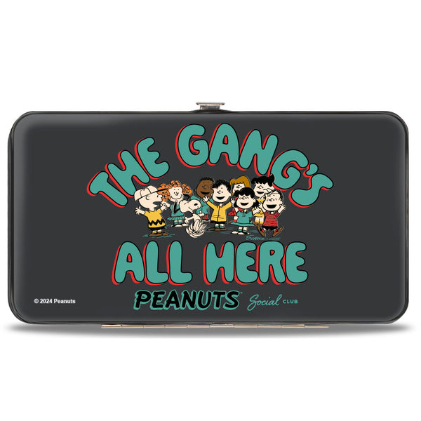 Buckle-Down Hinged Wallet - Peanuts Gang THE GANG'S ALL HERE Group Pose Black/Blue