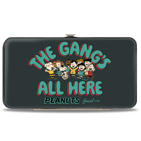 Buckle-Down Hinged Wallet - Peanuts Gang THE GANG'S ALL HERE Group Pose Black/Blue