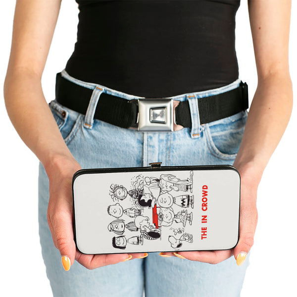 Buckle-Down Hinged Wallet - Peanuts Gang THE IN CROWD Group Pose White/Black/Red