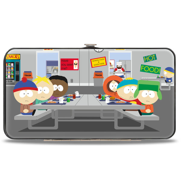 Buckle-Down Hinged Wallet - South Park Boys Group Cafeteria Table Scene