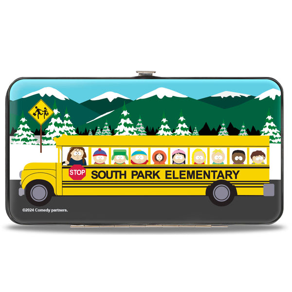 Buckle-Down Hinged Wallet - SOUTH PARK ELEMENTARY School Bus Group Pose Mountain Scene
