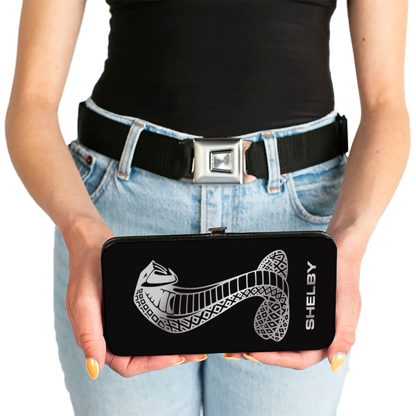 Buckle-Down Hinged Wallet - Super Snake Cobra SHELBY Black Silvers