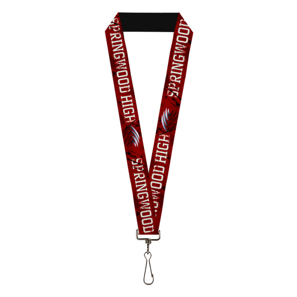 Buckle-Down Lanyard - 1.0" - A NIGHTMARE ON ELM STREET/SPRINGWOOD Freddy Pose Black/Red/White