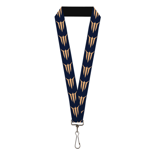 Buckle-Down Lanyard - 1.0" - BALDUR'S GATE III Text Blue/Tan