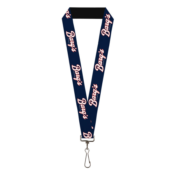 Buckle-Down Lanyard - 1.0" - BARQ'S Vintage Logo Navy/Red/White