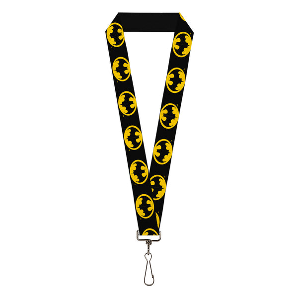 Buckle-Down Lanyard - 1.0" - Batman 1989 Logo Black/Yellow