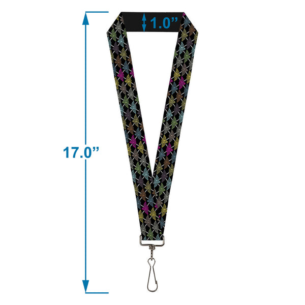 Buckle-Down Lanyard - 1.0" - BD Monogram Black Multi Neon