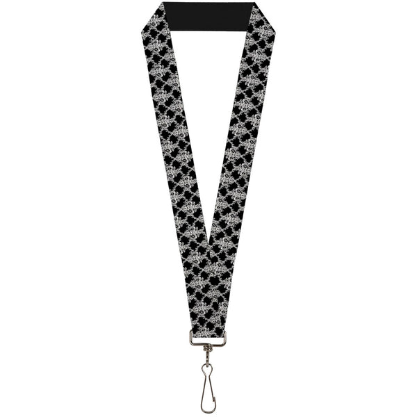 Buckle-Down Lanyard - 1.0" - Boudoir Wallpaper Black White