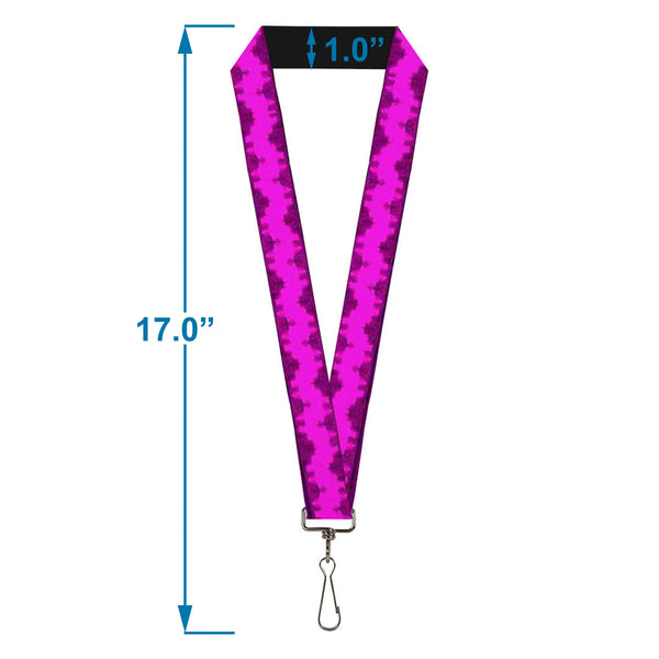 Buckle-Down Lanyard - 1.0" - Boudoir Wallpaper Fuchsia Black