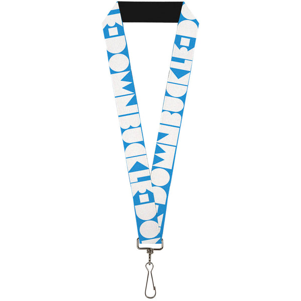 Buckle-Down Lanyard - 1.0" - BUCKLE-DOWN Shapes Turquoise White