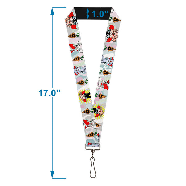 Buckle-Down Lanyard - 1.0" - Bunny Superhero Multi Pastel