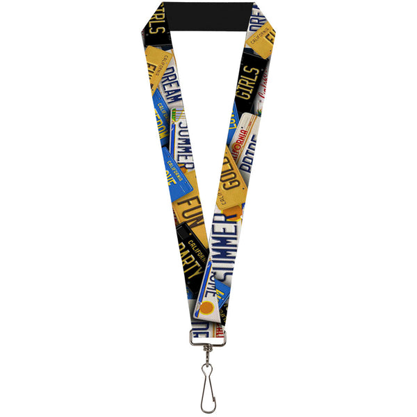 Buckle-Down Lanyard - 1.0" - Cali License Plates Stacked