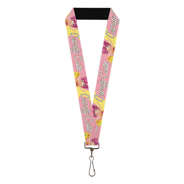 Buckle-Down Lanyard - 1.0" - Candy Land CANDY CUTE Princess Lolly Pose Pink