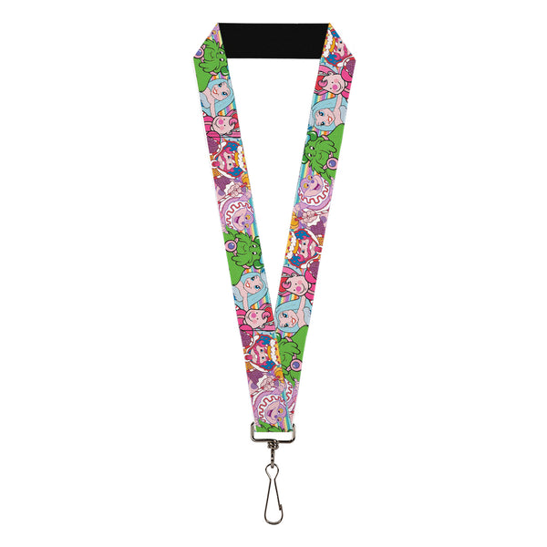 Buckle-Down Lanyard - 1.0" - Candy Land Character Lineup Stripe Multi Color