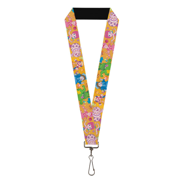 Buckle-Down Lanyard - 1.0" - Candy Land Characters and Candy Collage Yellow