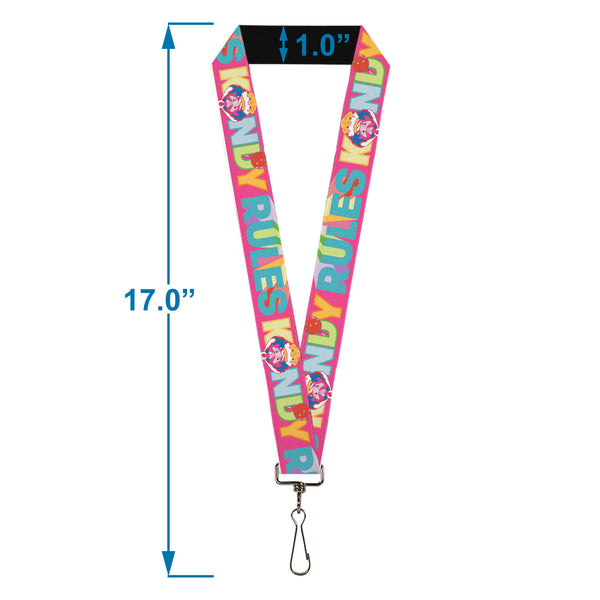 Buckle-Down Lanyard - 1.0" - Candy Land KANDY RULES King Kandy Face Red/Multi Color