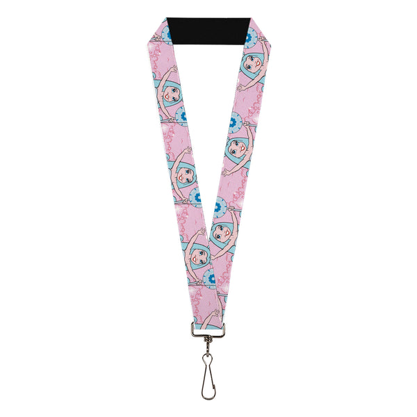 Buckle-Down Lanyard - 1.0" - Candy Land Queen Frostine Pose and Float Bubbles Pinks