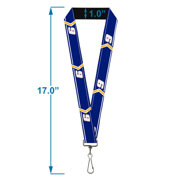 Buckle-Down Lanyard - 1.0" - Chase Elliott #9 Car Scheme Blue/Yellow/White