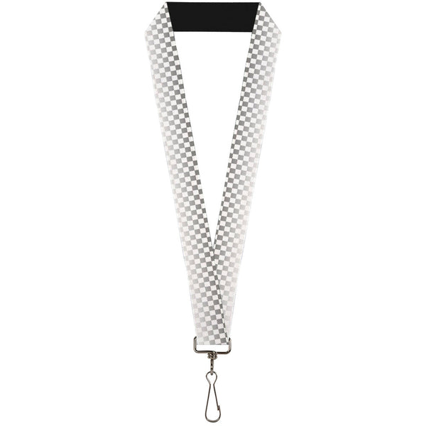 Buckle-Down Lanyard - 1.0" - Checker Black White Fade Out