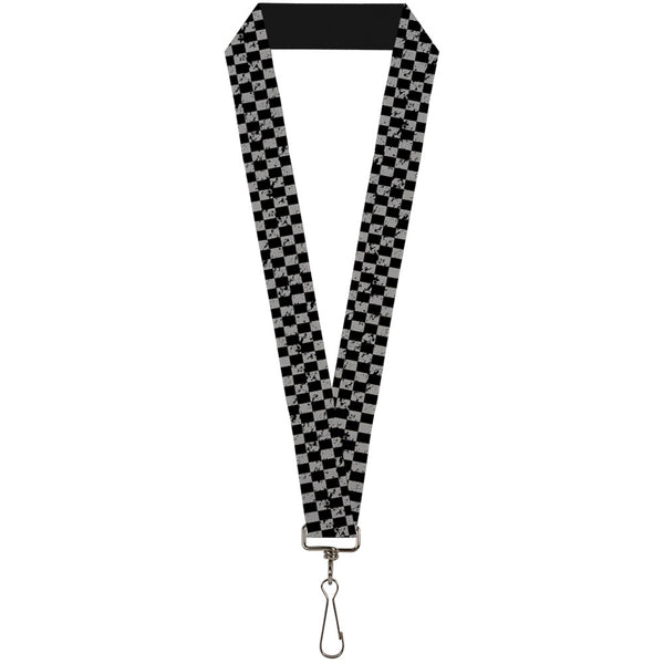 Buckle-Down Lanyard - 1.0" - Checker Weathered Black Gray