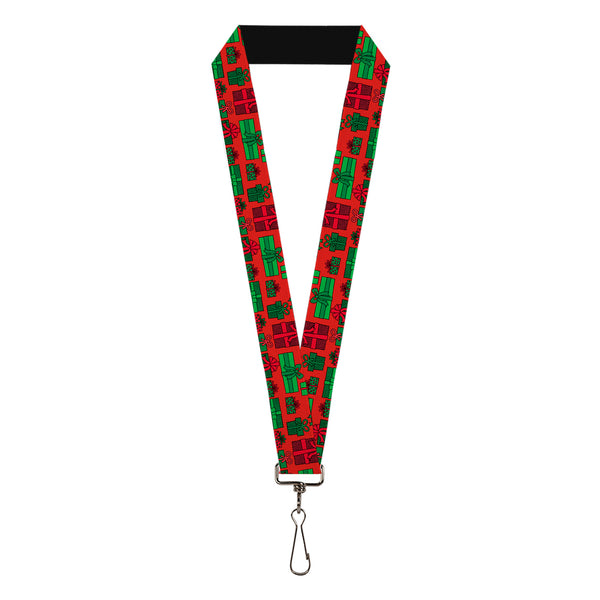 Buckle-Down Lanyard - 1.0" - Christmas Holiday Gifts Packaged Red/Greens