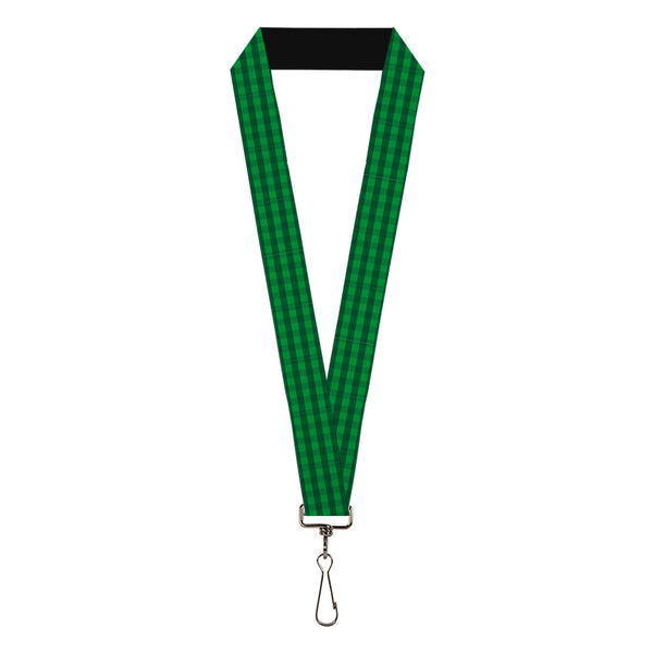 Buckle-Down Lanyard - 1.0" - Christmas Pajama Plaid Greens