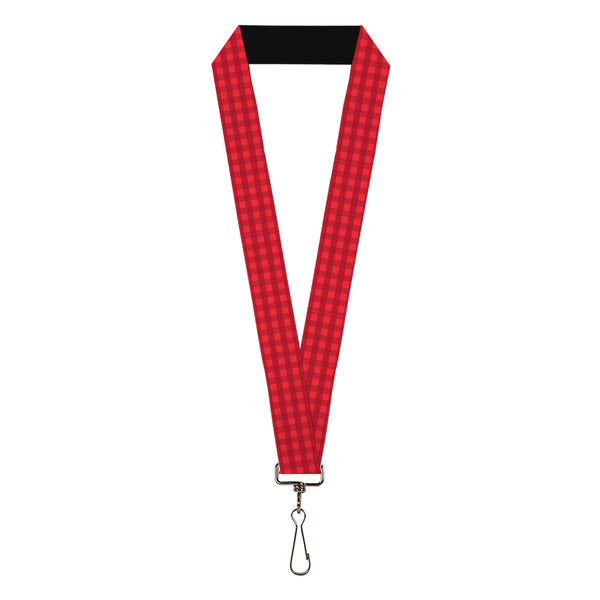 Buckle-Down Lanyard - 1.0" - Christmas Pajama Plaid Reds