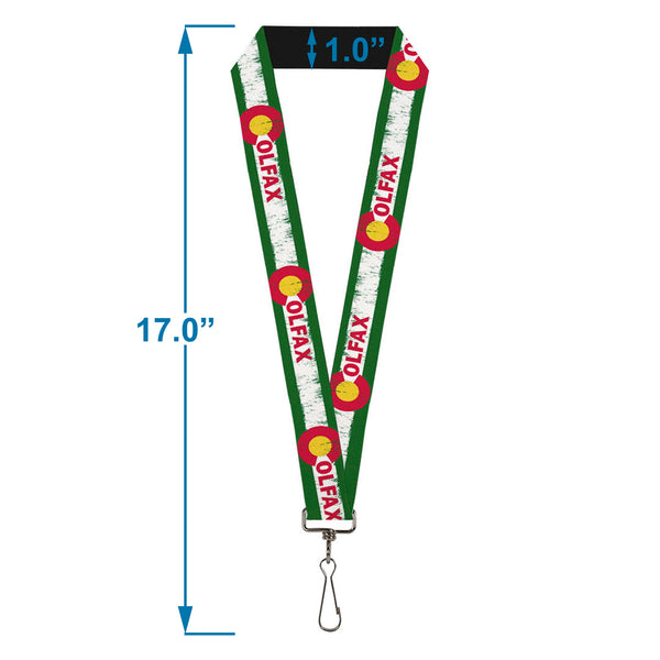 Buckle-Down Lanyard - 1.0" - COLFAX Green Stripe Weathered
