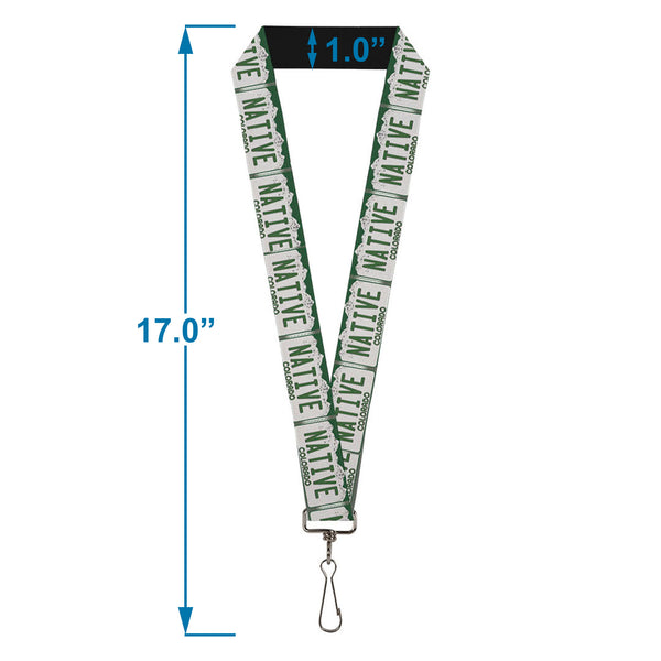 Buckle-Down Lanyard - 1.0" - Colorado License Plate NATIVE