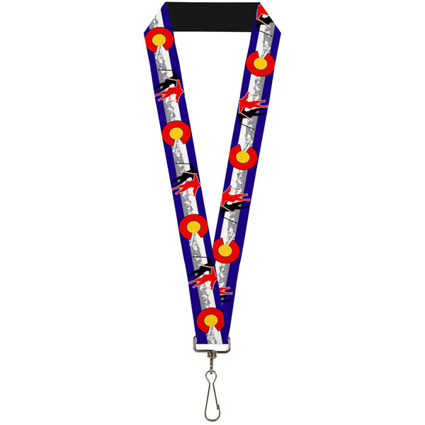 Buckle-Down Lanyard - 1.0" - Colorado Skier1 Red Mountains