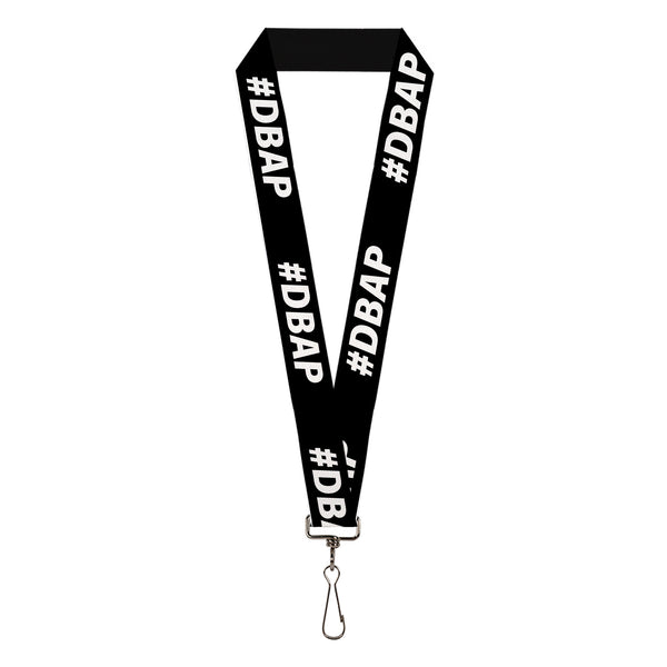 Buckle-Down Lanyard - 1.0" - #DBAP Hash Tag Text Black/White