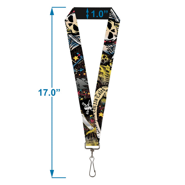 Buckle-Down Lanyard - 1.0" - Dead Men Tell No Tales Black