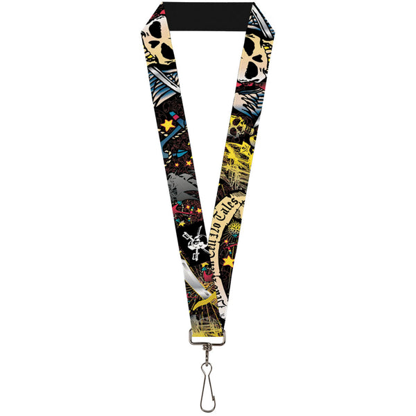 Buckle-Down Lanyard - 1.0" - Dead Men Tell No Tales Black