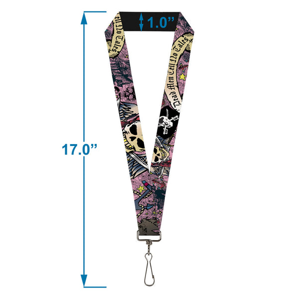 Buckle-Down Lanyard - 1.0" - Dead Men Tell No Tales Pink