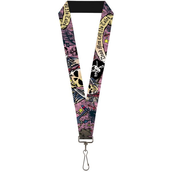 Buckle-Down Lanyard - 1.0" - Dead Men Tell No Tales Pink