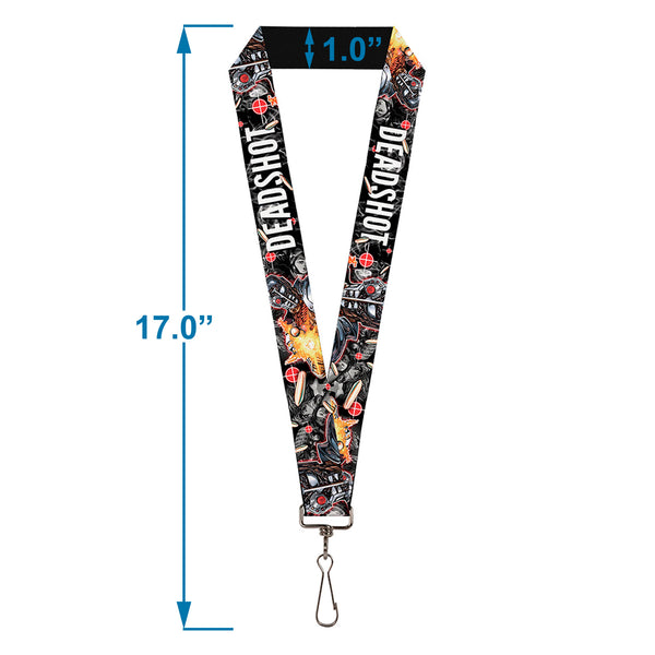 Buckle-Down Lanyard - 1.0" - DEADSHOT Face Pose Targets Bullets