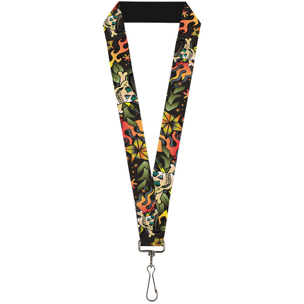 Buckle-Down Lanyard - 1.0" - Death or Glory CLOSE-UP Black