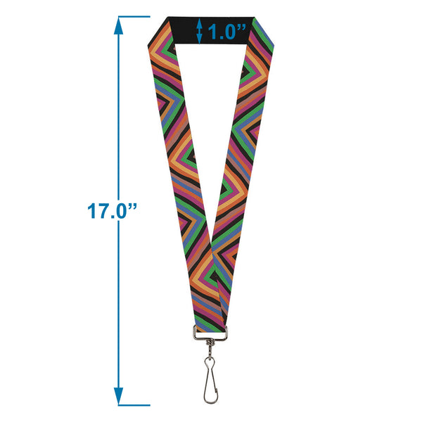 Buckle-Down Lanyard - 1.0" - Diamond Freehand Multi Color