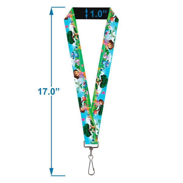 Buckle-Down Lanyard - 1.0" - Dora Running & Animal Friends Outdoors