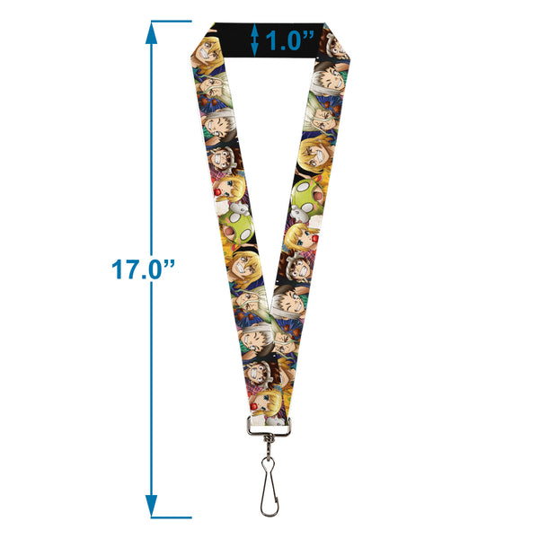 Buckle-Down Lanyard - 1.0" - Dr. Stone Character Group Faces Close-Up