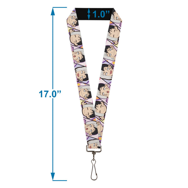 Buckle-Down Lanyard - 1.0" - Dr. Stone Chibi Gen Asagiri Expression Blocks