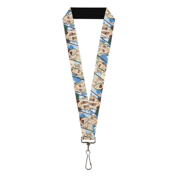 Buckle-Down Lanyard - 1.0" - Dr. Stone Senku Ishigami Expression Blocks Blues