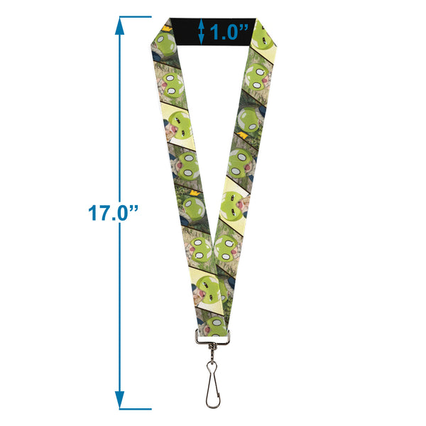 Buckle-Down Lanyard - 1.0" - DR. STONE Title Logo And Suika Pose Blocks
