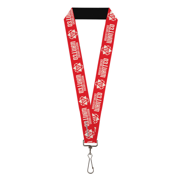 Buckle-Down Lanyard - 1.0" - Dungeons & Dragons ADVENTURERS WANTED Red/White