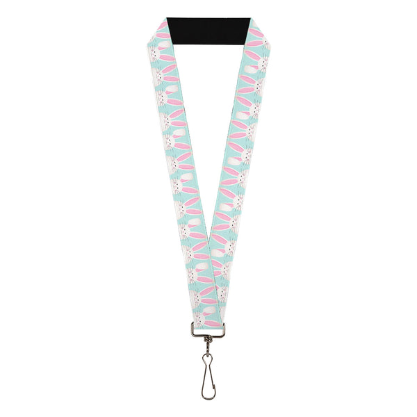 Buckle-Down Lanyard - 1.0" - Easter Bunnies Smiling Sky Blue