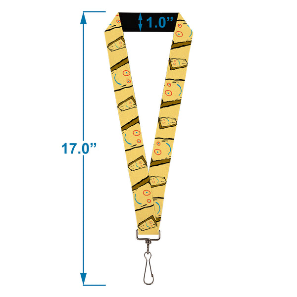 Buckle-Down Lanyard - 1.0" - Ed Edd N Eddy Plank Smiling Face Yellow