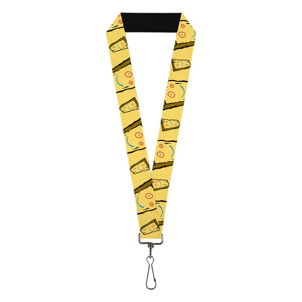 Buckle-Down Lanyard - 1.0" - Ed Edd n Eddy Plank Smiling Face Yellow